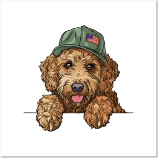 Goldendoodle Patriot Posters and Art